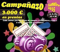 ACIA Foz - CCA repartirá en xaneiro 3.000 euros nunha nova edición do Campañazo. Cada venres outorgaranse 300 euros á primeira persoa que cante bingo e outros 300 entre o resto de cartóns premiados.