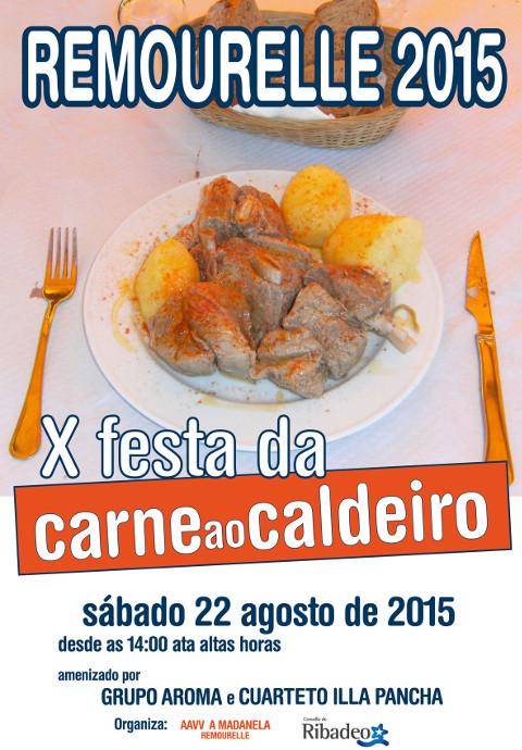 A X Festa da Carne ao Caldeiro celebrarase en Remourelle (Ribadeo) o vindeiro sábado, 22 de agosto. A cita dará comezo a mediodía.
