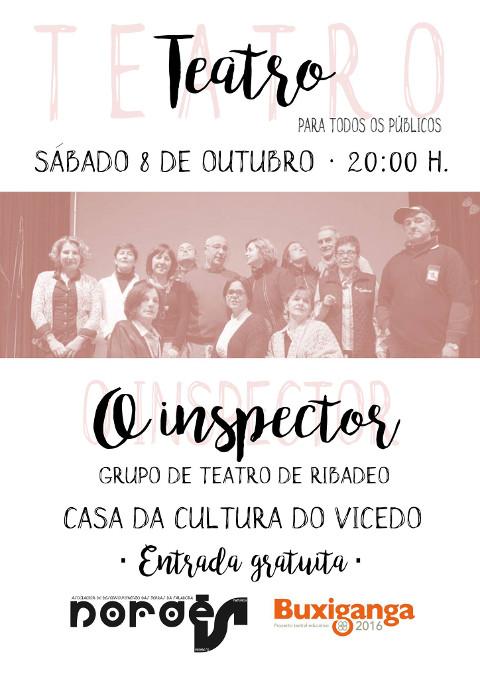 O 8 de outubro o grupo de teatro de Ribadeo representará en O Vicedo a obra "O inspector". A entrada é libre a gratuíta. 