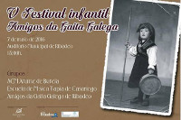 Este sábado, 7 de maio, celébrase no auditorio municipal de Ribadeo o V Festival Infantil de Amigos da Gaita Galega. 