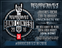 Hasta el 15 de mayo está abierto el plazo de inscripción para participar en el Band Contest Arehucas Resurrection Fest 2016.