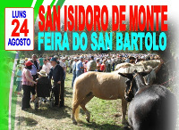 San Isidoro do Monte (Xove) acolle este luns, 24 de agosto, a tradicional feira de gando vacuno e cabalar.