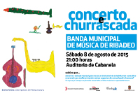 O auditorio ribadense de Cabanela acollerá un concerto e unha churrascada da Banda Municipal de Música de Ribadeo este sábado, 8 de agosto. 