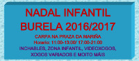 Ata o 8 de xaneiro en Burela os nenos e nenas contarán con inchables, xogos variados e outras actividades na carpa instalada na praza da Mariña. 