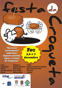 Acia/Cca Foz organiza para este fin de semana a súa I Festa da Croqueta. Quince bares e restaurantes locais sumáronse a esta iniciativa, que terá lugar os días 5, 6 e 7 de decembro