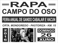 O Concello de Mondoñedo colabora coa Rapa de Campo do Oso, que se celebrará o 26 de xuño. Trátase dunha das primeiras da tempada. 