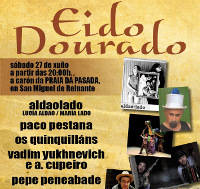 Música, teatro e poesía protagonizarán o VII Encontro no Eido Dourado, que se celebrará o 27 de xuño. 