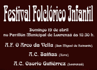 O pavillón municipal de Lourenzá acollerá o 19 de abril un festival folclórico infantil organizado pola asociación cultural Osorio Gutiérrez.