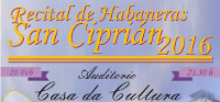 A Casa da Cultura de San Cibrao será escenario este sábado, 20 de febreiro, dun recital de habaneras, que organiza Terras da Mariña. 