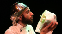 Limiar Teatro representará este sábado, 5 de marzo, en Burela a obra "Don Quixote, unha comedia gastronómica". Trátase dunha peza para todos os públicos. 