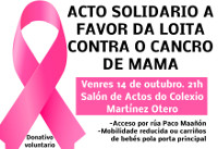 A Delegación Local de Foz da AECC organiza unha concentración para sumarse ao rosa o 19 de outubro. E o 14 deste mes haberá un acto solidario a favor da loita contra o cancro de mama. 