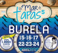 Acia Burela organiza as xornadas e o concurso gastronómico "Un mar de tapas" os días 15, 16, 17, 22, 23 e 24 de abril. 