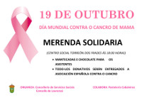 En Lourenzá terá lugar unha merenda solidaria o 19 de outubro, con motivo da celebración do día mundial contra o cancro de mama. Está organizada polo Concello. 