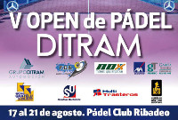 Cuarenta personas se han inscrito ya en el V Open de Pádel Ditram, que se disputará en las instalaciones de Pádel Club Ribadeo del 17 al 21 de agosto. 