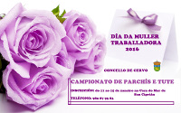 O Concello de Cervo organiza campionatos de tute e de parchís para celebrar o día da muller traballadora.