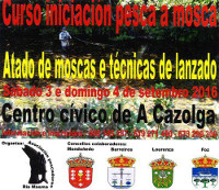 A asociación de pescadores Río Masma organiza un curso de iniciación de pesca á mosca. Será o 3 e o 4 de setembro en A Cazolga.