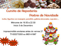 A asociación de Amas de Casa e Consumidores Baos, de Lourenzá, organiza dous cursiños en decembro: un de postres de Nadal e outro de alimentación saudable.