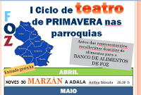 En Foz celébrase a primeira edición do ciclo de teatro de primavera nas parroquias, que inclúe dúas representacións este domingo, día 10, en Cordido e San Acisclo. 