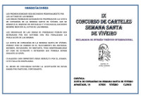 Convocado el IX Concurso de Carteles de Semana Santa, en Viveiro. El plazo de presentación de trabajos está abierto hasta el 15 de enero. 