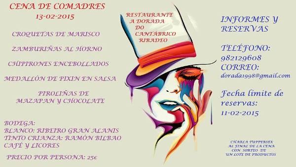 El 13 de febrero tendrá lugar la quinta cena de comadres del restaurante ribadense A Dorada do Cantábrico.