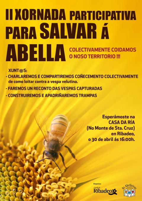 Este sábado, 30 de abril, a Casa da Ría, en Ribadeo, acollerá unha nova xornada participativa para salvar á abella e loitar contra a avespa velutina. 