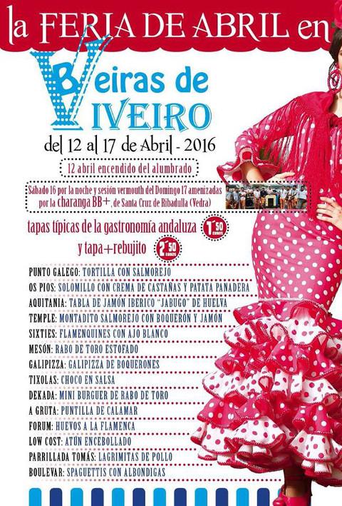 Diecisiete locales hosteleros de Covas participarán en la Feria de Abril, que organiza Beiras de Viveiro, del 12 al 17 de este mes. 