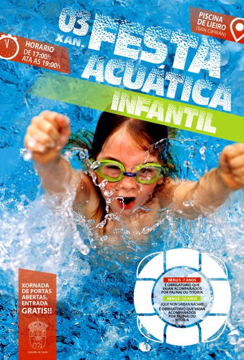 O 3 de xaneiro terá lugar unha xornada de portas abertas e unha festa acuática infantil na piscina olímpica municipal de San Ciprián.