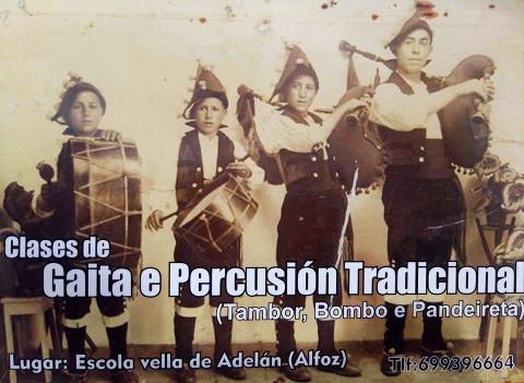 En Alfoz impartiranse clases de gaita e de percusión tradicional. Será todos os venres a partir das sete da tarde. 