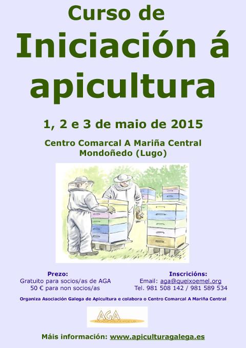 A Asociación Galega de Apicultura organiza un curso de iniciación os días 1, 2 e 3 de maio no Centro Comarcal A Mariña Central, en Mondoñedo. 