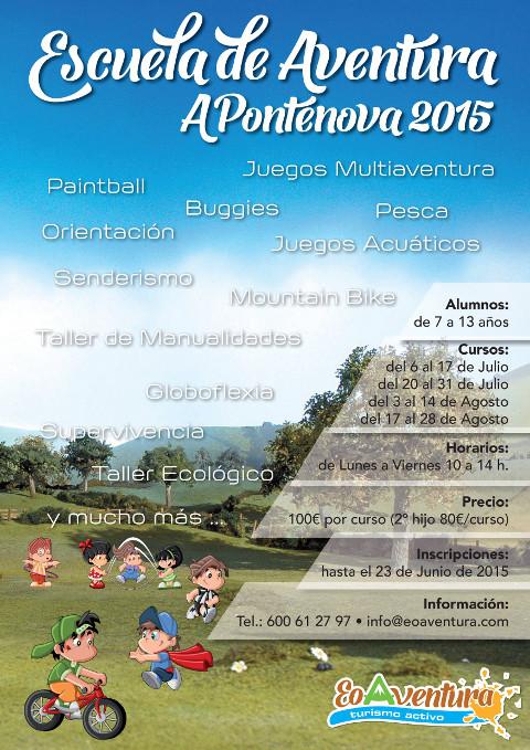 Eo Aventura, de A Pontenova, organiza su Escuela de Aventura 2015 durante los meses de julio y agosto con infinidad de actividades. 
