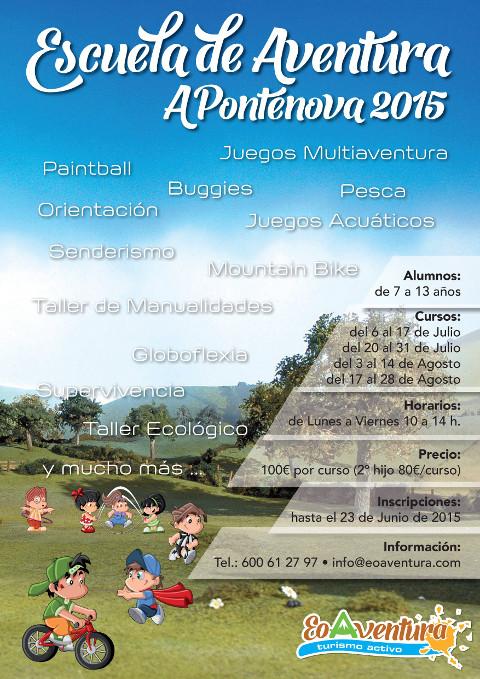 Eo Aventura, de A Pontenova, organiza su Escuela de Aventura 2015 durante los meses de julio y agosto con infinidad de actividades.