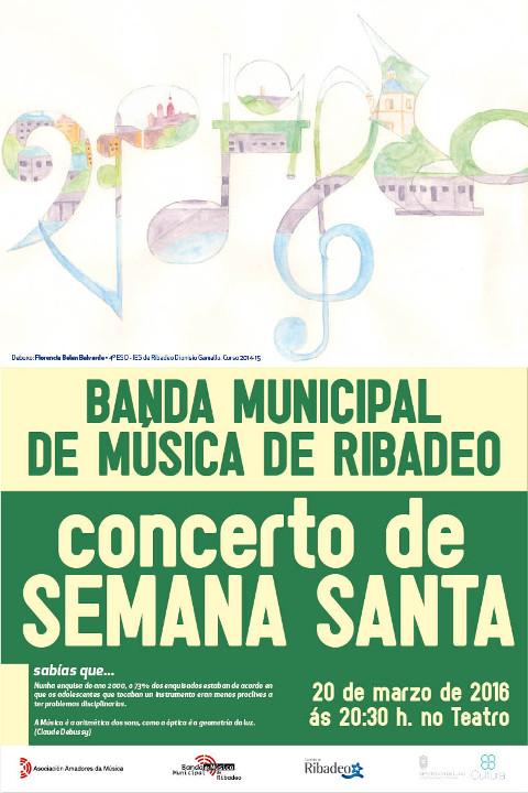 A Banda Municipal de Ribadeo ofrecerá o tradicional concerto de Semana Santa o día 20 de marzo no Cine Teatro. Ademais acaba de renovar a súa páxina web.