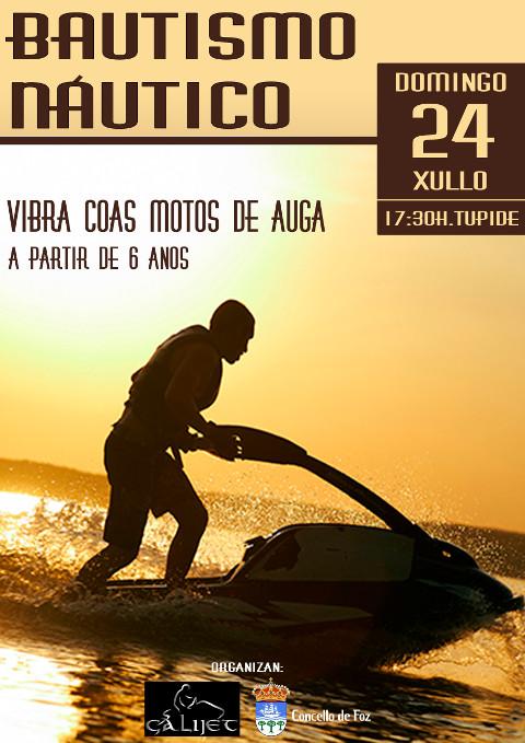 A praia focense de Tupide acollerá un bautismo náutico en motos de auga para maiores de 6 anos. Será este domingo, 24 de xullo. 