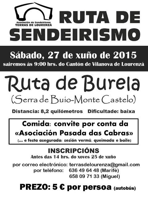 A asociación de Sendeirismo Terras de Lourenzá realizará o sábado, 27 de xuño, a Ruta de Burela.