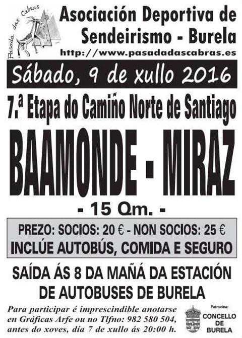 Pasada das Cabras fará o sábado, 9 de xullo, a sétima etapa do Camiño Norte entre Baamonde e Miraz. 