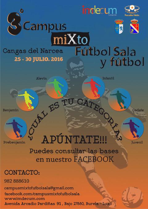 La localidad asturiana de Cangas del Narcea acogerá el tercer campus mixto de fútbol sala y fútbol de base, que organiza la Fundación Imdecum.