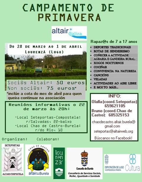 Lourenzá acollerá diversas actividades para rapaces de 7 a 17 anos este sábado, 21 de marzo, e tamén durante a Semana Santa.