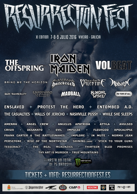 Ya están a la venta las entradas Pandemonium para el Resurrection Fest 2016, que se celebrará del 7 al 9 de julio en Viveiro.