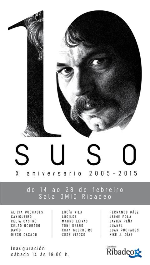 No décimo aniversario do pasamento do debuxante Suso Peña unha veintena de artistas mariñáns renderanlle homenaxe cunha exposición en Ribadeo. Poderase ver do 14 ao 28 de febreiro na OMIC.