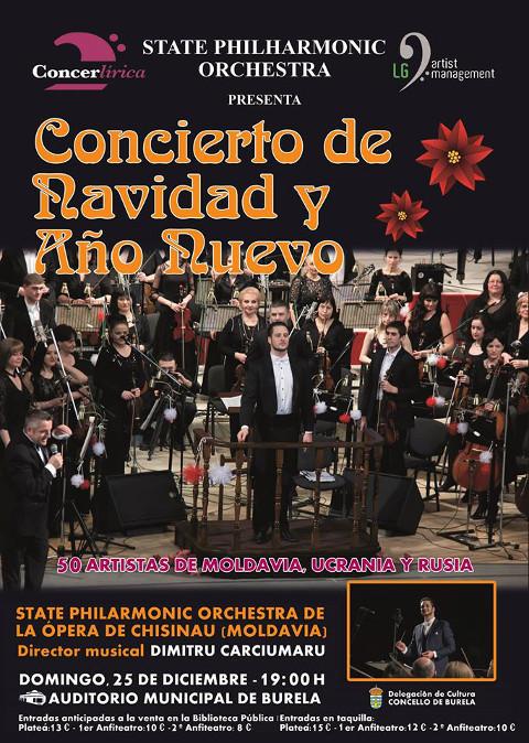 No Concerto de Nadal da State Philarmonic Orchestra escoitaranse pezas de Strauss, Brahms ou Rossini, entre outros. Será en Burela o 25 de decembro. 