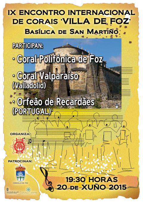 A basílica de San Martiño, en Foz, acollerá este sábado, día 20, o IX Encontro Internacional de Corais "Villa de Foz".