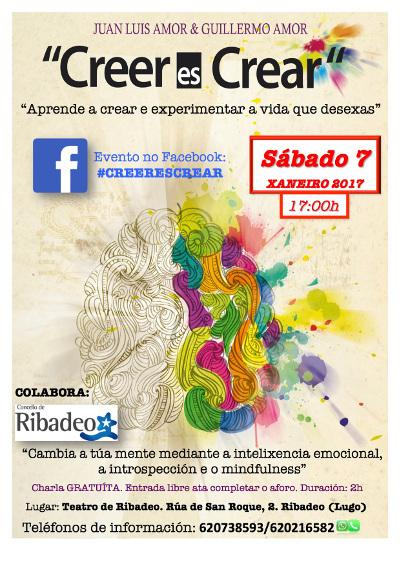 O Teatro de Ribadeo acollerá unha charla sobre intelixencia emocional a cargo dos ribadenses Juan Luis Amor e Guillermo Amor o 7 de xaneiro. A entrada é libre e gratuíta. 