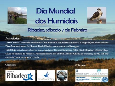 Ribadeo celebrará este sábado, 7 de febreiro, o día mundial dos humidais cun programa de actos que inclúe unha conferencia e unha ruta pola ría.