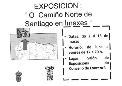 A sala de exposicións municipal de Lourenzá acolle ata o 18 de marzo unha mostra sobre o Camiño Norte de Santiago. 