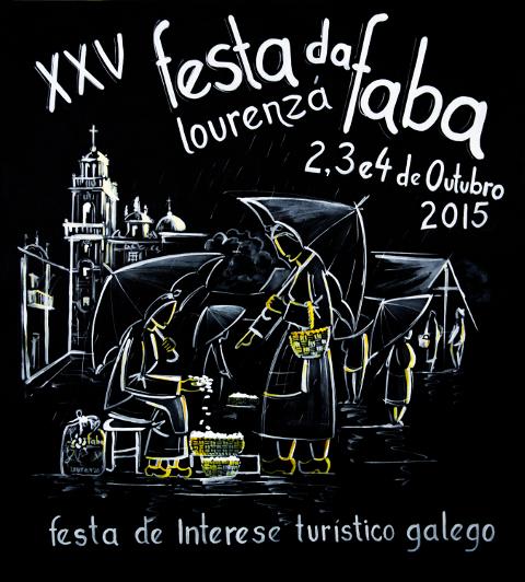 Presentado o cartel da XXV Festa da Faba, que se celebrará en Lourenzá do 2 ao 4 de outubro. É obra do artista alfocense Hipólito Xeada. 