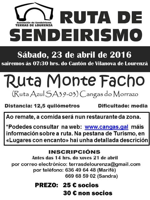 Terras de Lourenzá organiza unha ruta polo Morrazo. Será o 23 de abril. 