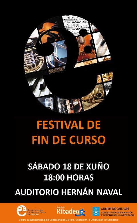 O auditorio de Ribadeo acollerá este sábado, 18 de xuño, o festival de fin de curso da EMMeD, que por primeira vez se poderá seguir en directo a través do facebook da escola. 