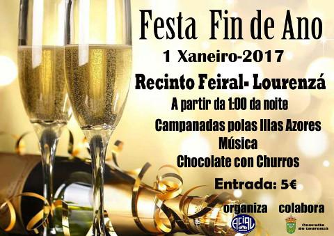 A Acial de Lourenzá organiza unha festa de fin de ano no recinto feiral coa colaboración do Concello. Haberá badaladas, música e sorpresas. 