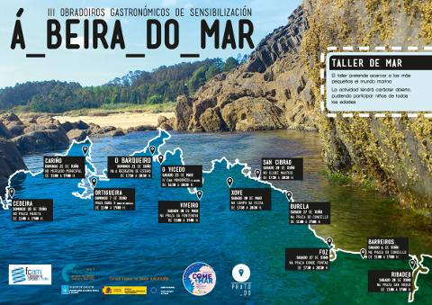A Mariña e Ortegal acollerán en maio e xuño os III Obradoiros Gastronómicos "Á beira do mar" e un taller de mar infantil.