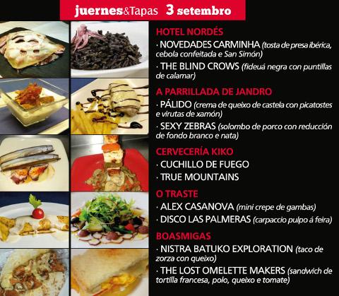 En Burela los "Juernes" de septiembre se celebran con tapas. Arrancan el día 3 con un guiño al festival Osa do Mar.